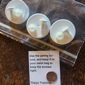 Showing replacement screws and plugs for Eney Buoys